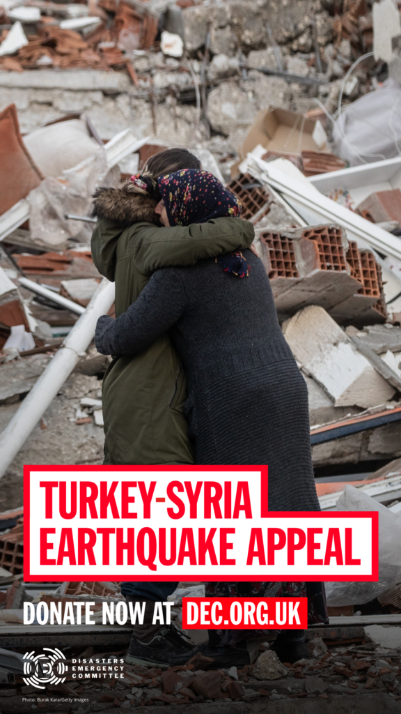 DEC appeal for Turkey and Syria